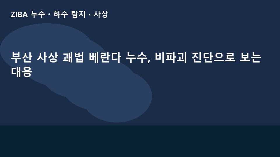 부산 사상 괘법 베란다 누수, 비파괴 진단으로 보는 대응
