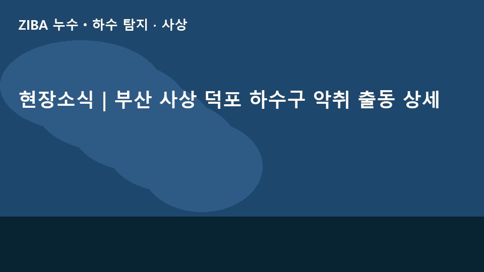 현장소식 | 부산 사상 덕포 하수구 악취 출동 상세